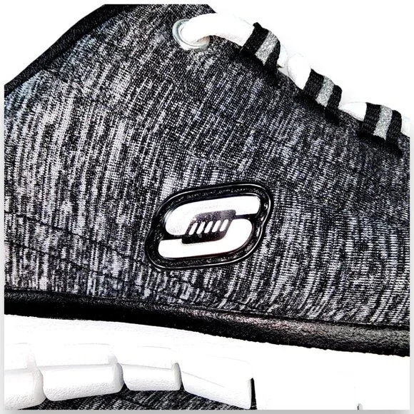 Sketchers-Women's SIZE 6- Memory Foam Elite Sneakers-Flex Elite-Black White - Picture 9 of 15